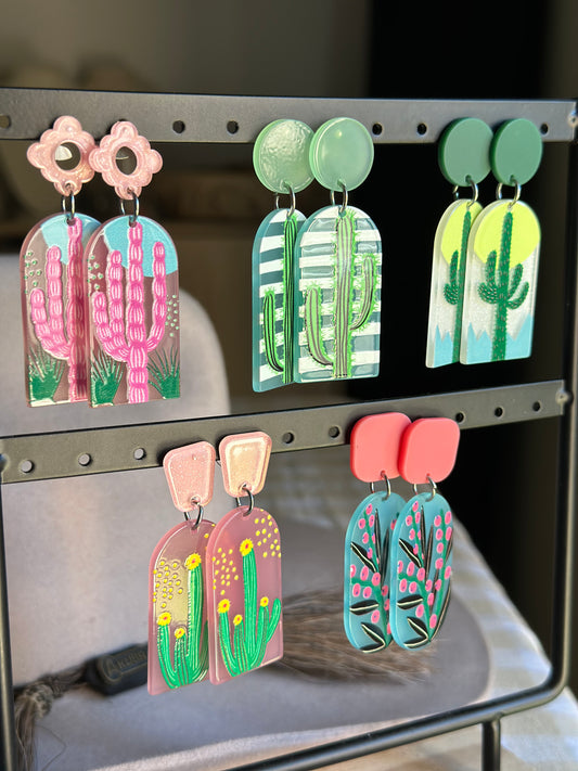 Acrylic Cactus Haven Danglies