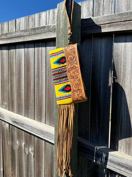 Fringed Saddle Blanket Purse